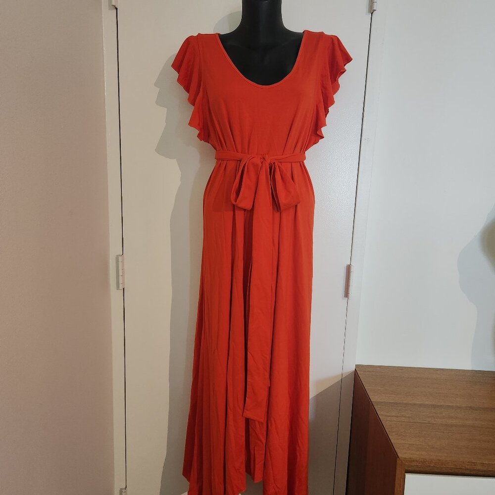 Ann Taylor Long Maxi dress Coral Orange size Lg